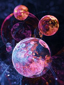 Превью обои пузыри, круги, разноцветный, абстракция