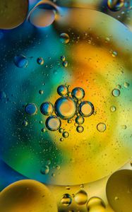 Превью обои пузыри, круги, вода, масло, абстракция