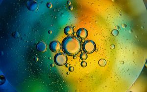 Превью обои пузыри, круги, вода, масло, абстракция