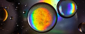 Превью обои пузыри, круглый, макро, разноцветный