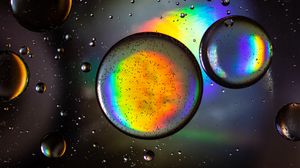 Превью обои пузыри, круглый, макро, разноцветный