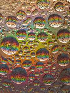 Превью обои пузыри, круглый, радуга, абстракция