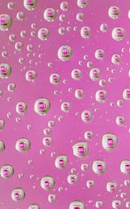 Превью обои пузыри, кружка, отражение, розовый