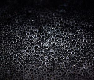 Превью обои пузыри, макро, чб, жидкость