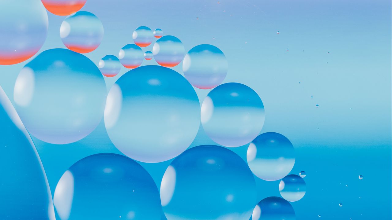 Обои пузыри, макро, жидкость, текстура, крупный план
