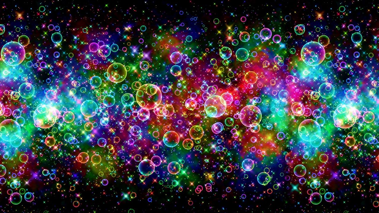 Обои пузыри, разноцветный, яркий