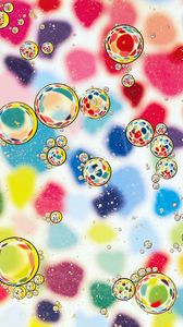Превью обои пузыри, разноцветный, вода, размытость