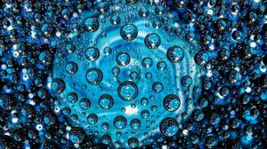 Превью обои пузыри, синий, узоры, круги