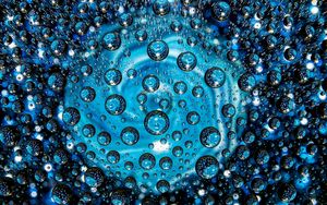 Превью обои пузыри, синий, узоры, круги