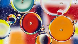 Превью обои пузыри, вода, форма, разноцветный