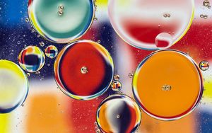 Превью обои пузыри, вода, форма, разноцветный