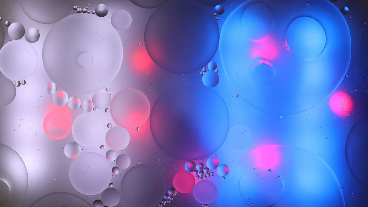 Обои пузыри, вода, градиент, абстракция, круги