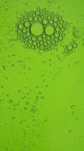 Превью обои пузыри, вода, круглый, зеленый
