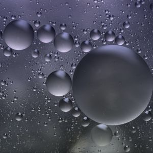 Превью обои пузыри, вода, круглый, серый