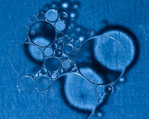 Превью обои пузыри, вода, синий