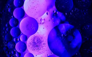 Превью обои пузыри, воздух, круги, структура, прозрачный, пурпурный, темный