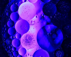 Превью обои пузыри, воздух, круги, структура, прозрачный, пурпурный, темный
