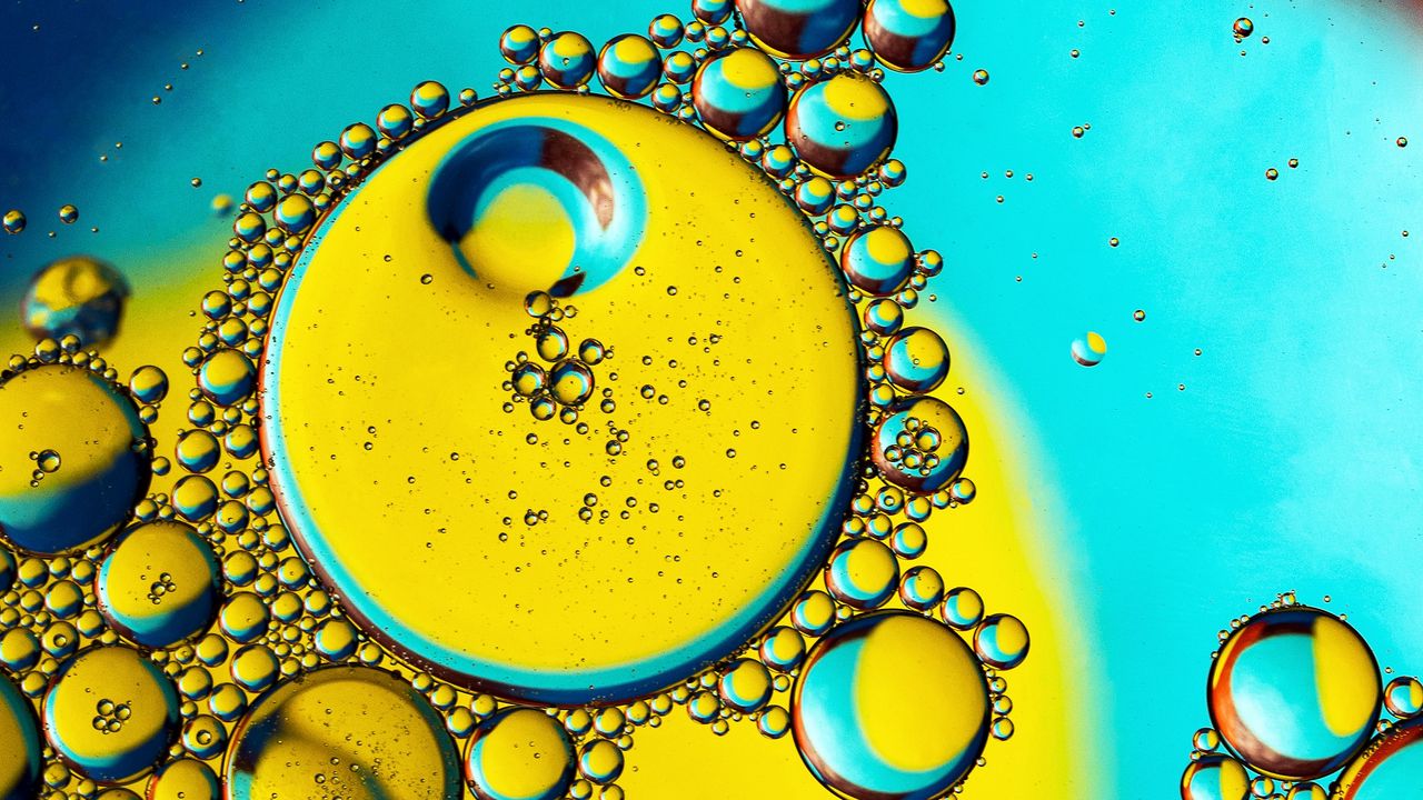 Обои пузыри, жидкость, масло, прозрачный, макро