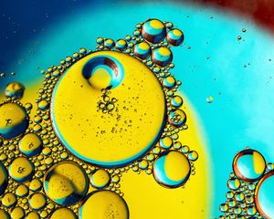 Превью обои пузыри, жидкость, масло, прозрачный, макро
