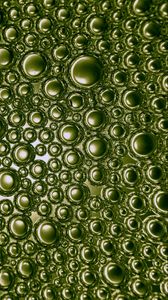 Превью обои пузыри, жидкость, текстура, зеленый