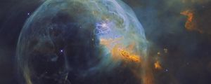 Превью обои пузырьковая туманность, туманность, свечение, звезды, космос