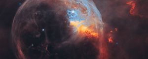 Превью обои пузырьковая туманность, туманность, звезды, космос