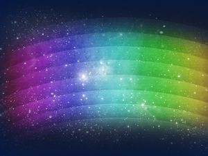 Превью обои радуга, волнистый, фон, линии, точки, блеск, разноцветный