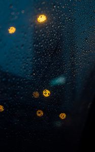 Превью обои размытость, капли, стекло