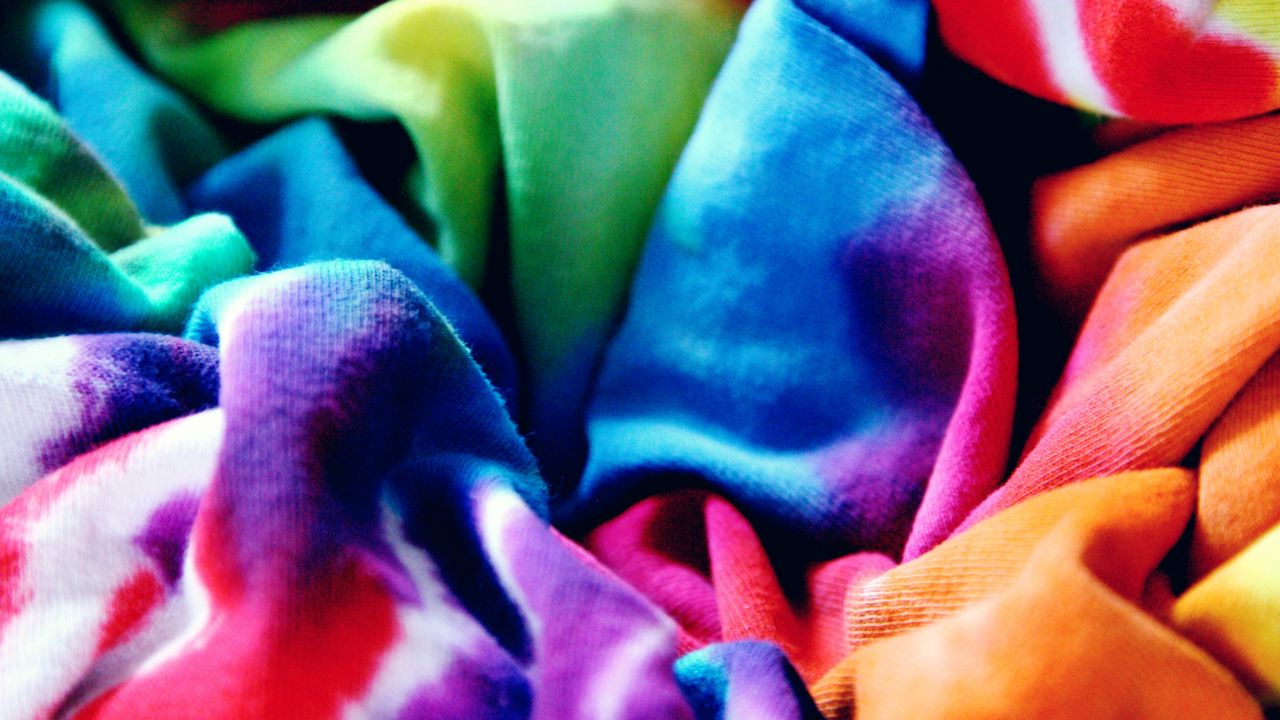 Обои разноцветный, ткань, радуга