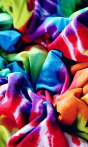 Превью обои разноцветный, ткань, радуга