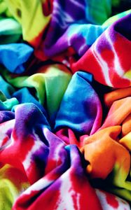 Превью обои разноцветный, ткань, радуга