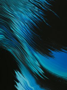 Превью обои разводы, краска, абстракция, синий, черный