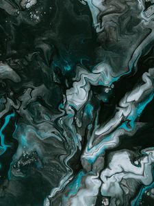 Превью обои разводы, краска, смешивание, серый, синий