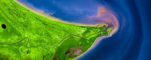 Превью обои разводы, синий, зеленый, абстракция