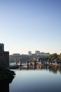 Превью обои река, деревья, мост, здания, город, миссисипи