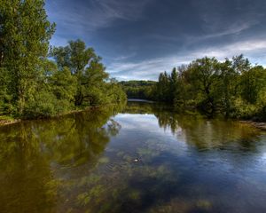 Превью обои река, деревья, природа, пейзаж