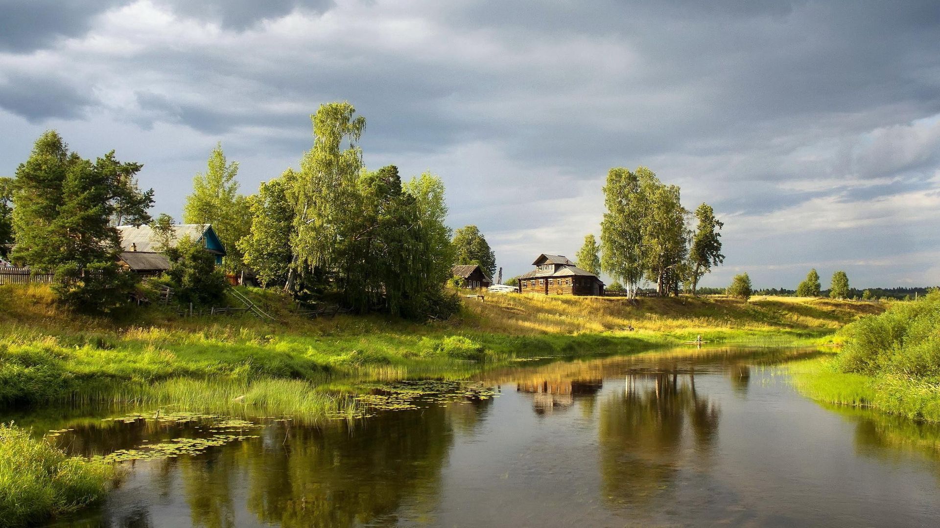 Лето В Деревне Рисунок