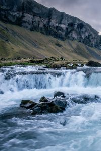 Превью обои река, камни, водопады, пейзаж, природа