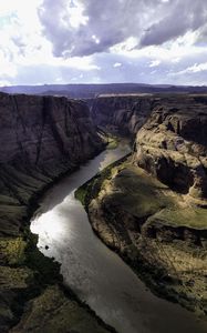 Превью обои река, каньон, скалы, вид сверху, пейзаж