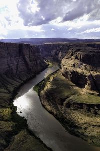 Превью обои река, каньон, скалы, вид сверху, пейзаж