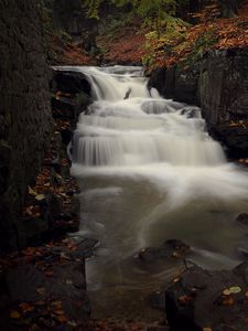 Превью обои река, ручей, скалы, камни, вода