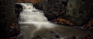 Превью обои река, ручей, скалы, камни, вода