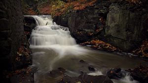 Превью обои река, ручей, скалы, камни, вода