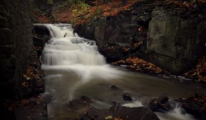 Превью обои река, ручей, скалы, камни, вода