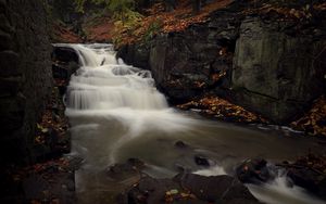 Превью обои река, ручей, скалы, камни, вода