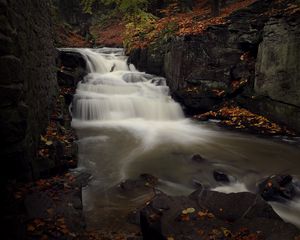 Превью обои река, ручей, скалы, камни, вода