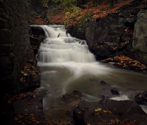 Превью обои река, ручей, скалы, камни, вода