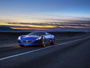 Превью обои rimac, электрокар, концепт