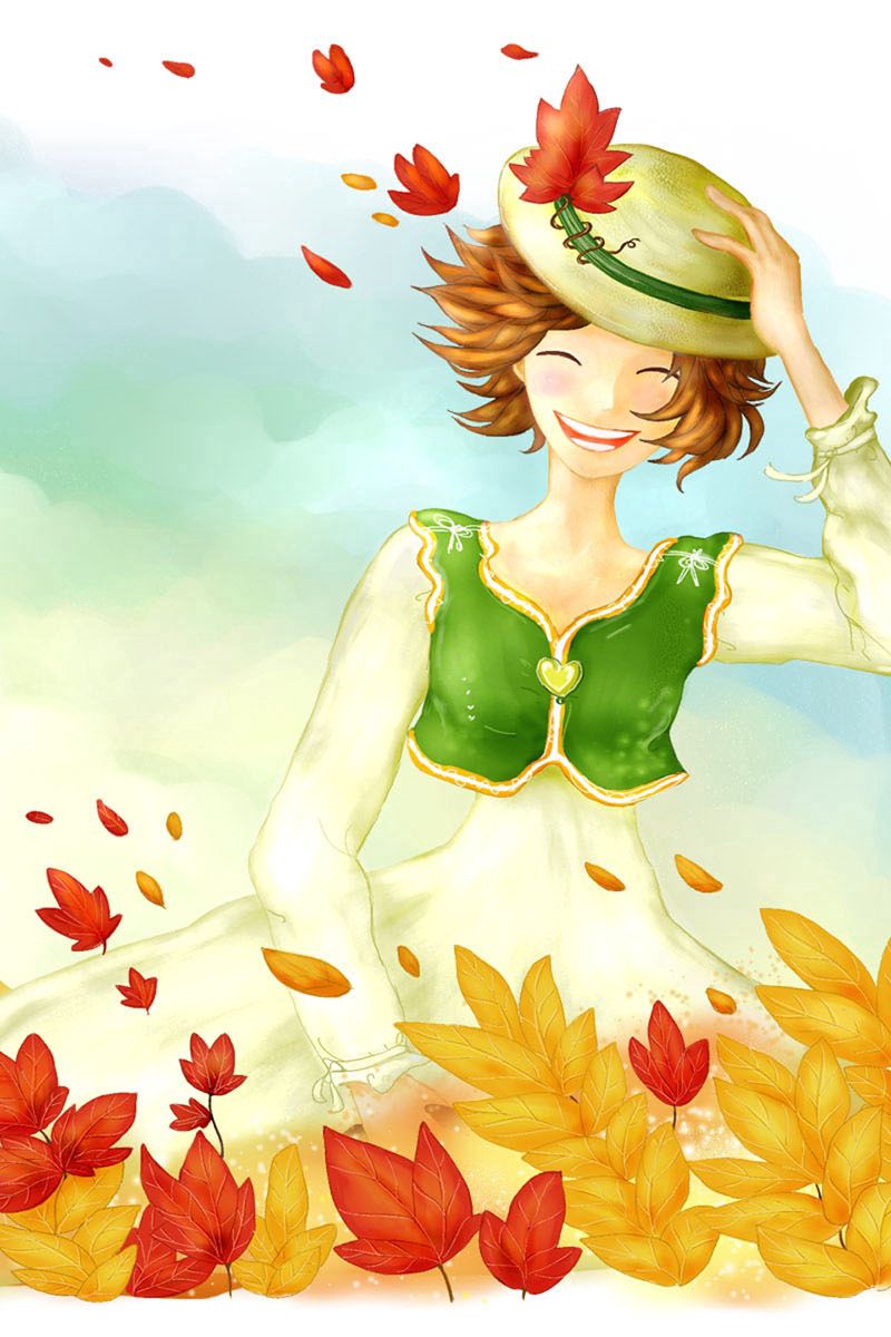 Картинка мокрые кленовые листья осенью