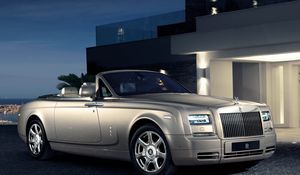 Превью обои rolls royce, phantom, drophead, вид сбоку, авто, стиль